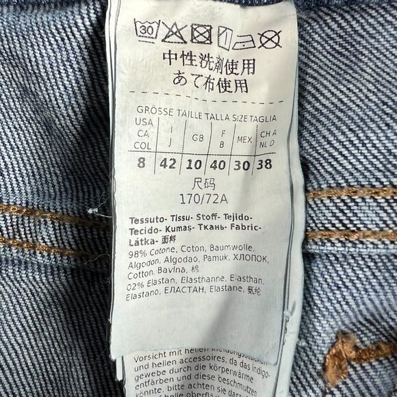 Max Mara Jeans Women's 29x29* Weekend Cropped Cigarette Skinny Blue Denim Tag 8 - Picture 7 of 16